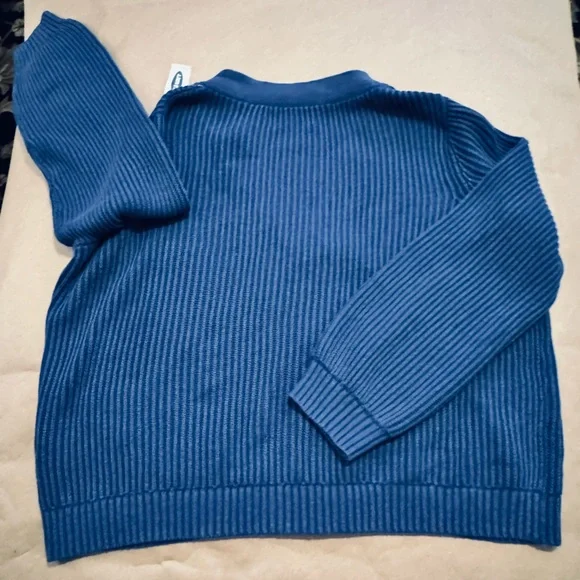 Old Navy Men's Navy Cardigan Sweater - Picture 2 of 4